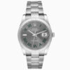 Rolex Datejust 41mm Rhodium Zifferblatt 126334 “Wimbledon” Flutted / Oyster Automatikuhr - Frontansicht