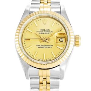 Rolex Datejust 69173 26mm Gold Zifferblatt Automatikuhr - Zifferblatt Nahaufnahme