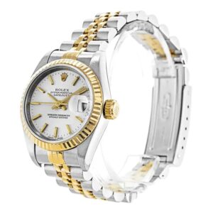 Rolex Datejust 79173 26mm Weiss Zifferblatt Automatikuhr - Zifferblatt Nahaufnahme