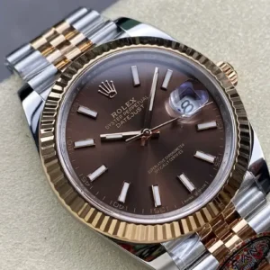 Rolex Datejust m126331 41mm Schokolade Zifferblatt Jubilee Armband Automatikuhr - Seitenansicht