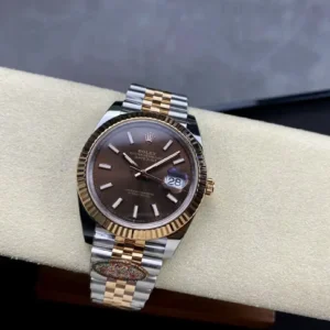 Rolex Datejust m126331 41mm Schokolade Zifferblatt Jubilee Armband Automatikuhr - Gehaeuse Ansicht