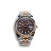 Rolex Datejust m126331 41mm Schokolade Zifferblatt Jubilee Armband Automatikuhr - Frontansicht
