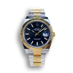 Rolex Datejust m126333 41mm Bright Schwarz Zifferblatt Oyster Automatikuhr - Frontansicht
