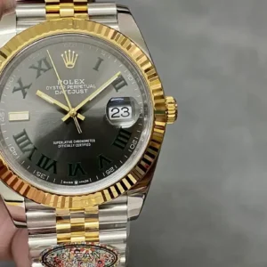 Rolex Datejust m126333 41mm Schiefer Set Zifferblatt Jubilee Automatikuhr - Zifferblatt Nahaufnahme