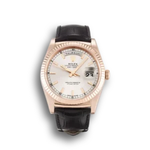 Rolex Day-Datum 118135 36mm Silber Zifferblatt Praesidentenuhr - Frontansicht