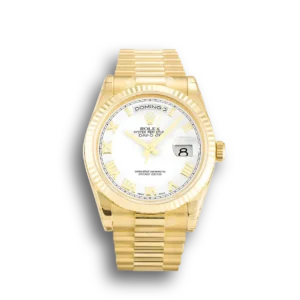 Rolex Day-Datum 118238 36mm Weiss Zifferblatt Praesidentenuhr - Frontansicht