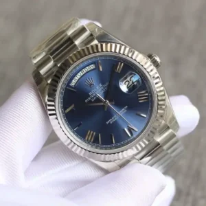 Rolex Day-Datum 126331 40mm Bright Blau Zifferblatt Praesidentenuhr - Armband Detail