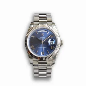 Rolex Day-Datum 126331 40mm Bright Blau Zifferblatt Praesidentenuhr - Frontansicht