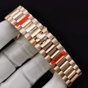 Rolex Day-Datum 128238 36mm Schokolade Zifferblatt Rosa Gold Praesidentenuhr - Komplettansicht