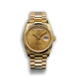 Rolex Day-Datum 128238 36mm Gold Zifferblatt Praesidentenuhr - Frontansicht