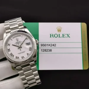Rolex Day-Datum 128238 36mm Roemisch Numerals Praesidentenuhr - Detail Zifferblatt