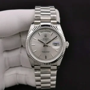 Rolex Day-Datum 128238 36mm Silber Zifferblatt Praesidentenuhr - Seitenansicht