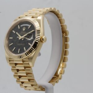 Rolex Day-Datum 40 mm Schwarz Zifferblatt 228238 Praesidentenuhr - Zifferblatt Nahaufnahme