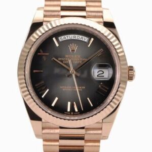 Rolex Day-Datum 40 mm Schiefer Ombre Zifferblatt 228235 Praesidentenuhr - Frontansicht