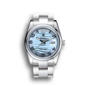 Rolex Day-Datum 7470 36mm Blau Zifferblatt Praesidentenuhr - Frontansicht