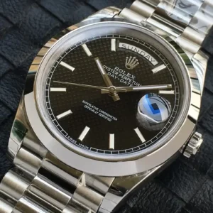 Rolex Day-Datum m228238 Schwarz Zifferblatt Dome Luenette Praesidentenuhr - Gehaeuse Ansicht