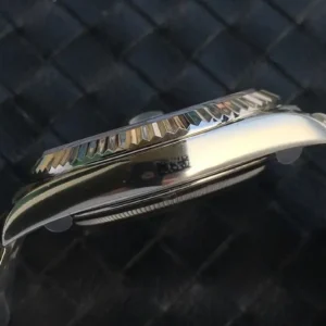 Rolex Day-Datum m228238 Blau Zifferblatt Praesidentenuhr - Krone und Luenette