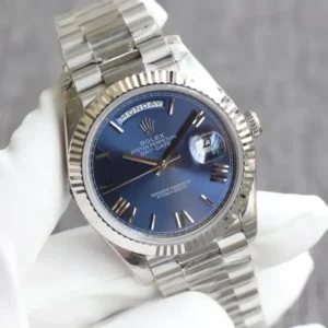 Rolex Day-Datum m228238 Bright Blau Zifferblatt Praesidentenuhr - Seitenansicht