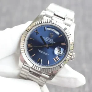 Rolex Day-Datum m228238 Bright Blau Zifferblatt Praesidentenuhr - Armband Detail
