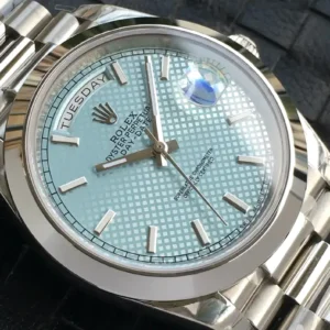 Rolex Day-Datum m228238 Ice Blau Motif Zifferblatt Praesidentenuhr - Armband Detail