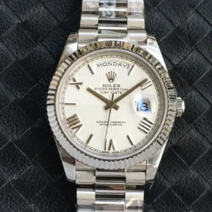 Rolex Day-Datum m228238 Quadrant Texture Weiss Zifferblatt Praesidentenuhr - Seitenansicht