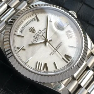 Rolex Day-Datum m228238 Quadrant Texture Weiss Zifferblatt Praesidentenuhr - Armband Detail