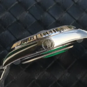 Rolex Day-Datum m228238 Quadrant Texture Weiss Zifferblatt Praesidentenuhr - Krone und Luenette