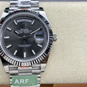 Rolex Day-Datum m228238 Schiefer Set Zifferblatt Praesidentenuhr - Zifferblatt Nahaufnahme