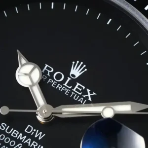 Rolex DIW Submariner Parakeet 116610LB Schwarz Zifferblatt Taucheruhr - Gehaeuse Ansicht