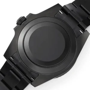 Rolex DIW Submariner Parakeet 116610LB Schwarz Zifferblatt Taucheruhr - Detail Zifferblatt