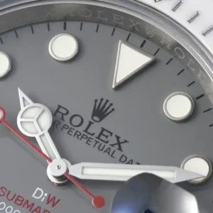 Rolex DIW Submariner Parakeet 116610LB Glacial Grau Zifferblatt Taucheruhr - Gehaeuse Ansicht