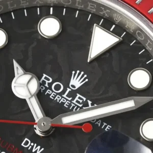 Rolex DIW Submariner Parakeet 116610LB Jupiter Schwarz Zifferblatt Taucheruhr - Gehaeuse Ansicht