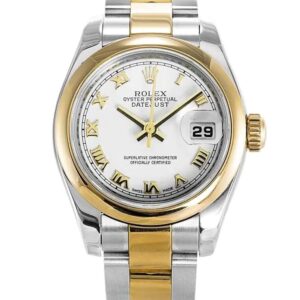Rolex Datejust 179163 26mm Weiss Zifferblatt Automatikuhr - Frontansicht