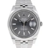 Rolex Datejust 41 mm Rhodium Zifferblatt 126334 Jubilee Automatikuhr - Frontansicht