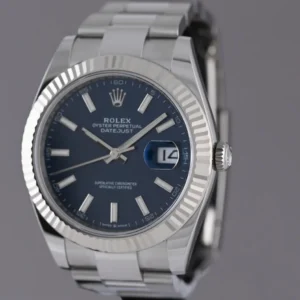 Rolex Datejust 41mm Blau Zifferblatt 126334 Oyster Automatikuhr - Gehaeuse Ansicht