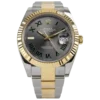 Rolex Datejust II 41mm Rhodium Zifferblatt 126333 “Wimbledon” Bicolor Oyster Automatikuhr - Frontansicht