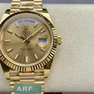 Rolex Day-Datum II 40mm Champagner Zifferblatt 228238 Praesidentenuhr - Zifferblatt Nahaufnahme