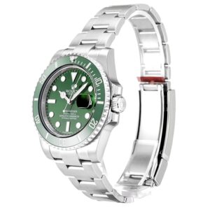 Rolex Submariner 116610LV 40mm Hulk Taucheruhr - Zifferblatt Nahaufnahme