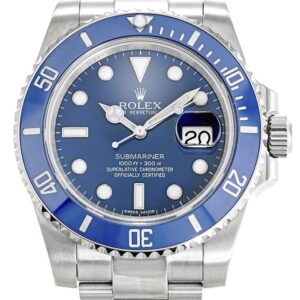 Rolex Submariner 116619LB 40mm Blau Zifferblatt “Schlumpf” Taucheruhr - Frontansicht