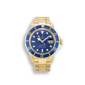 Rolex Submariner 16618 40mm Blau Zifferblatt Taucheruhr - Frontansicht