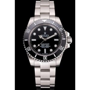 Rolex Submariner 40mm Schwarz Zifferblatt 114060 Taucheruhr - Zifferblatt Nahaufnahme