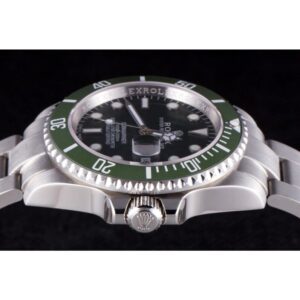 Rolex Submariner 40mm Gruen Zifferblatt Mechanism-SRL51 Taucheruhr - Krone und Luenette