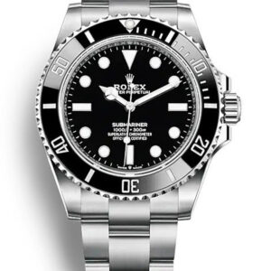 Rolex Submariner 41mm Schwarz Zifferblatt 124060 No-Datum Taucheruhr - Frontansicht