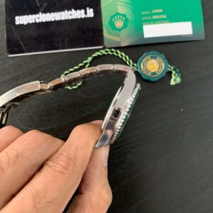 Rolex Submariner 41mm Schwarz Zifferblatt 126610LV “Starbucks” Taucheruhr - Zifferblatt Nahaufnahme