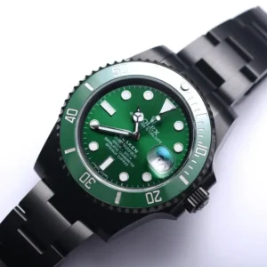 Rolex Submariner BLAKEN 116610 v9 Gruen Zifferblatt Taucheruhr - Zifferblatt Nahaufnahme