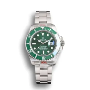 Rolex Submariner SUB 116610 40mm Gruen Zifferblatt Taucheruhr - Frontansicht