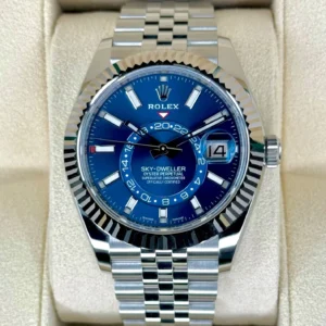 Rolex Sky-Dweller 42 mm Leuchtend Blau Dial 336934 Jubilee Weltzeituhr - Produktbild - Bild 2